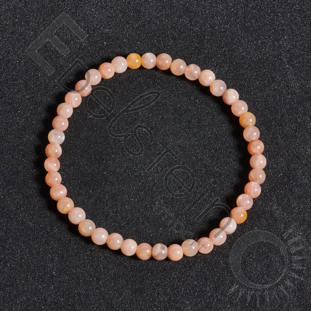 Bracelet Pierre de Lune – Perles naturelles 4mm Taille M – Grossiste minéraux