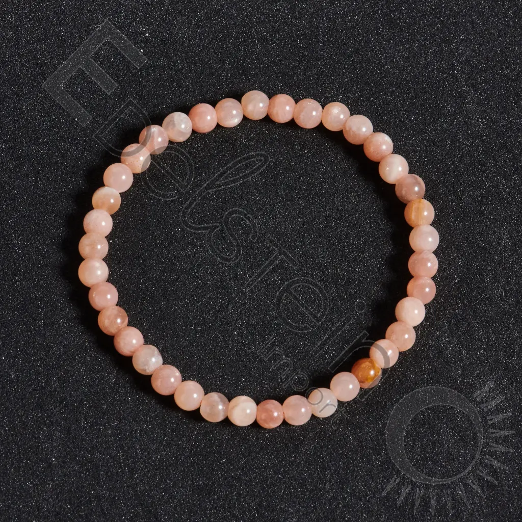 Bracelet Pierre de Lune – Perles naturelles 4mm Taille S – Grossiste minéraux