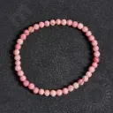 Bracelet Rhodonite rose - Perles naturelles 4mm Taille L – Grossiste minéraux