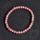 Bracelet Rhodonite rose - Perles naturelles 4mm Taille M – Grossiste minéraux