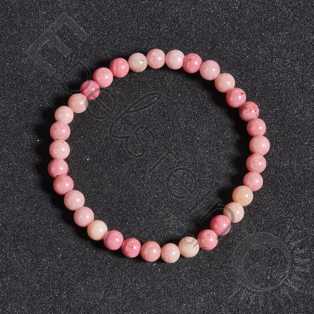Bracelet Rhodonite rose - Perles naturelles 4mm Taille S – Grossiste minéraux