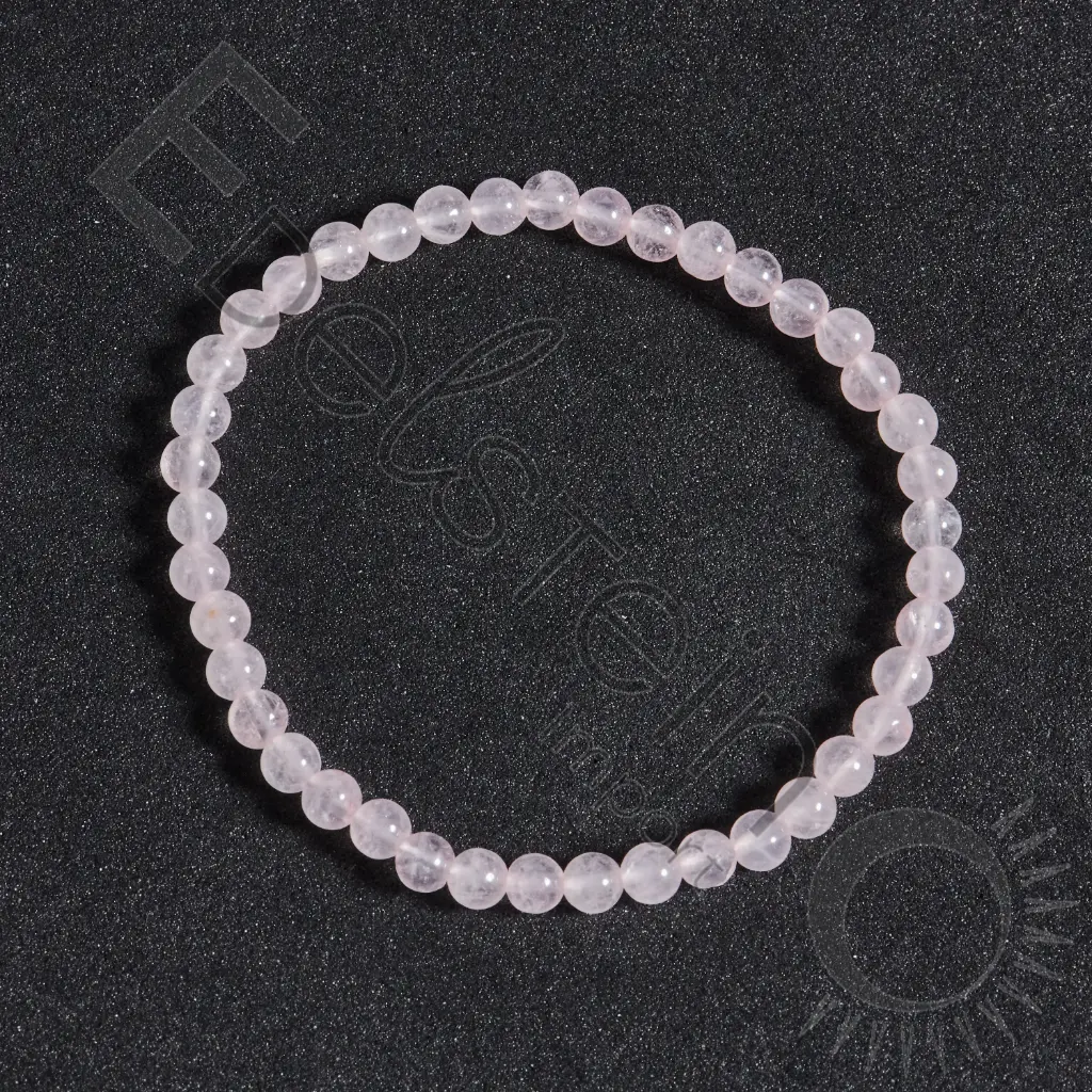 Bracelet Sélénite - Perles naturelles 4mm Taille M – Grossiste minéraux