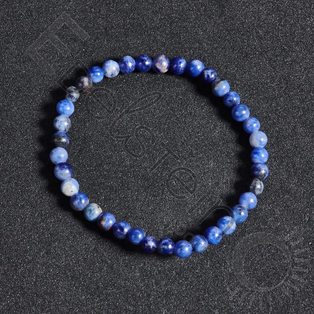 [BRC-SODA04-TS] Bracelet Sodalite - Perles naturelles 4mm Taille S – Grossiste minéraux