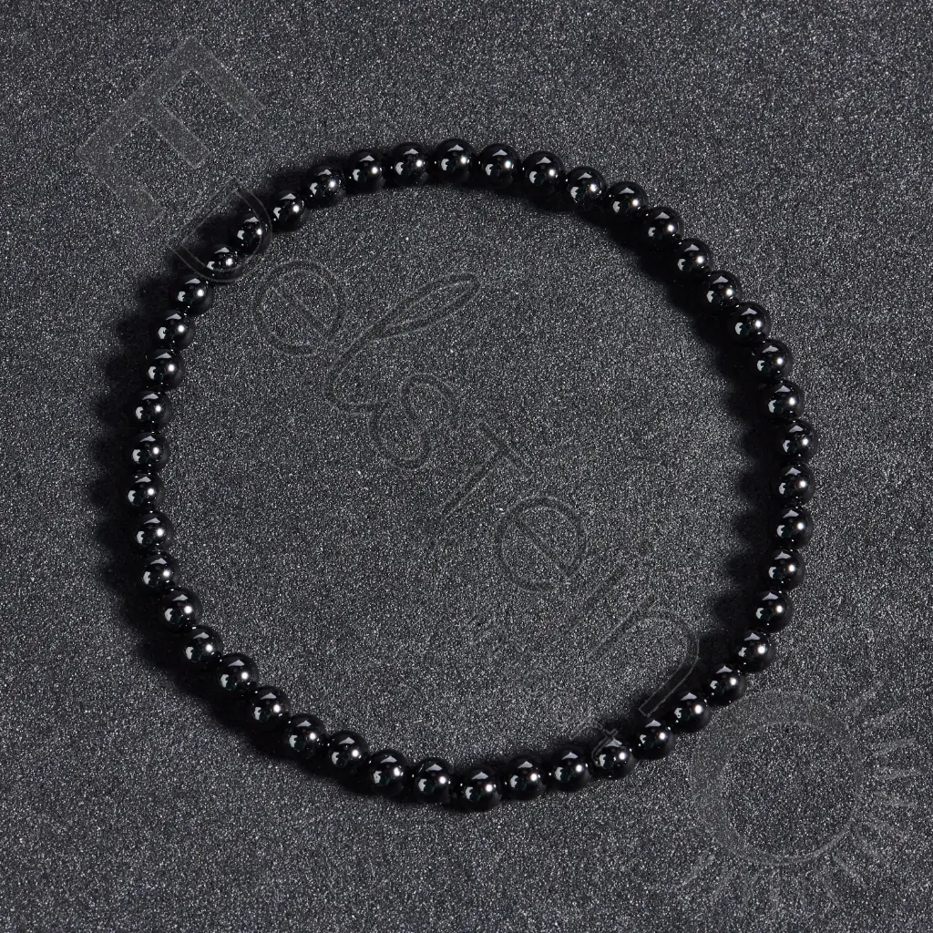 Bracelet Tourmaline noire - Perles naturelles 4mm Taille L – Grossiste minéraux