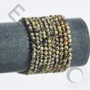 Bracelet Jaspe Dalmatien - Perles naturelles 4mm Taille M - Grossiste minéraux