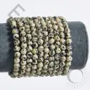 Bracelet Jaspe Dalmatien - Perles naturelles 6mm Taille M - Grossiste minéraux