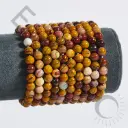 Bracelet Jaspe Mokaïte – Perles naturelles 6mm Taille S – Grossiste minéraux