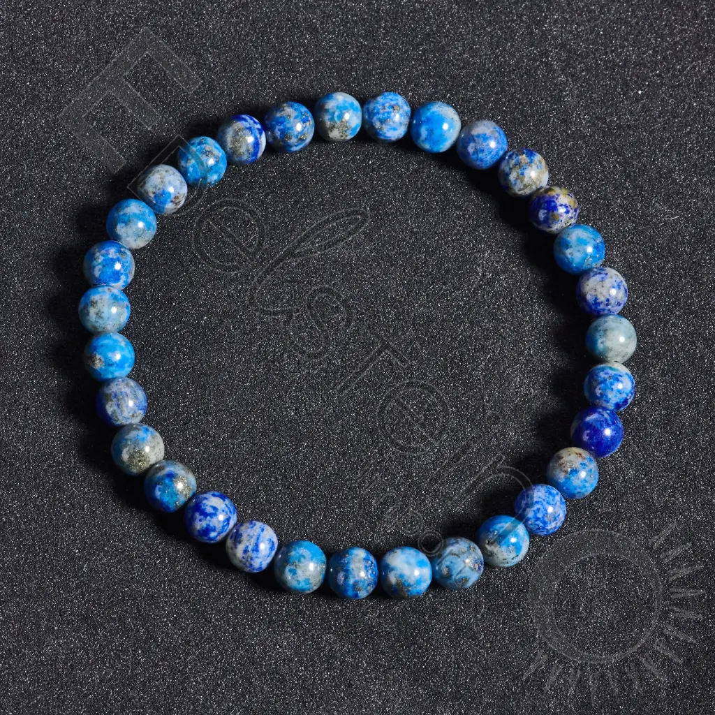 Bracelet Lapis Lazuli – Perles naturelles 6mm Taille L – Grossiste minéraux