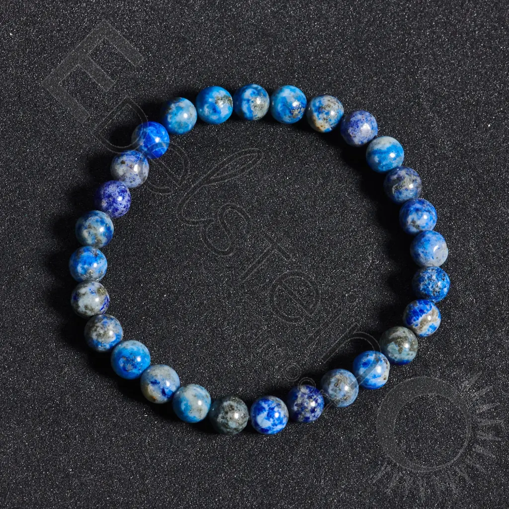 Bracelet Lapis Lazuli – Perles naturelles 6mm Taille M – Grossiste minéraux