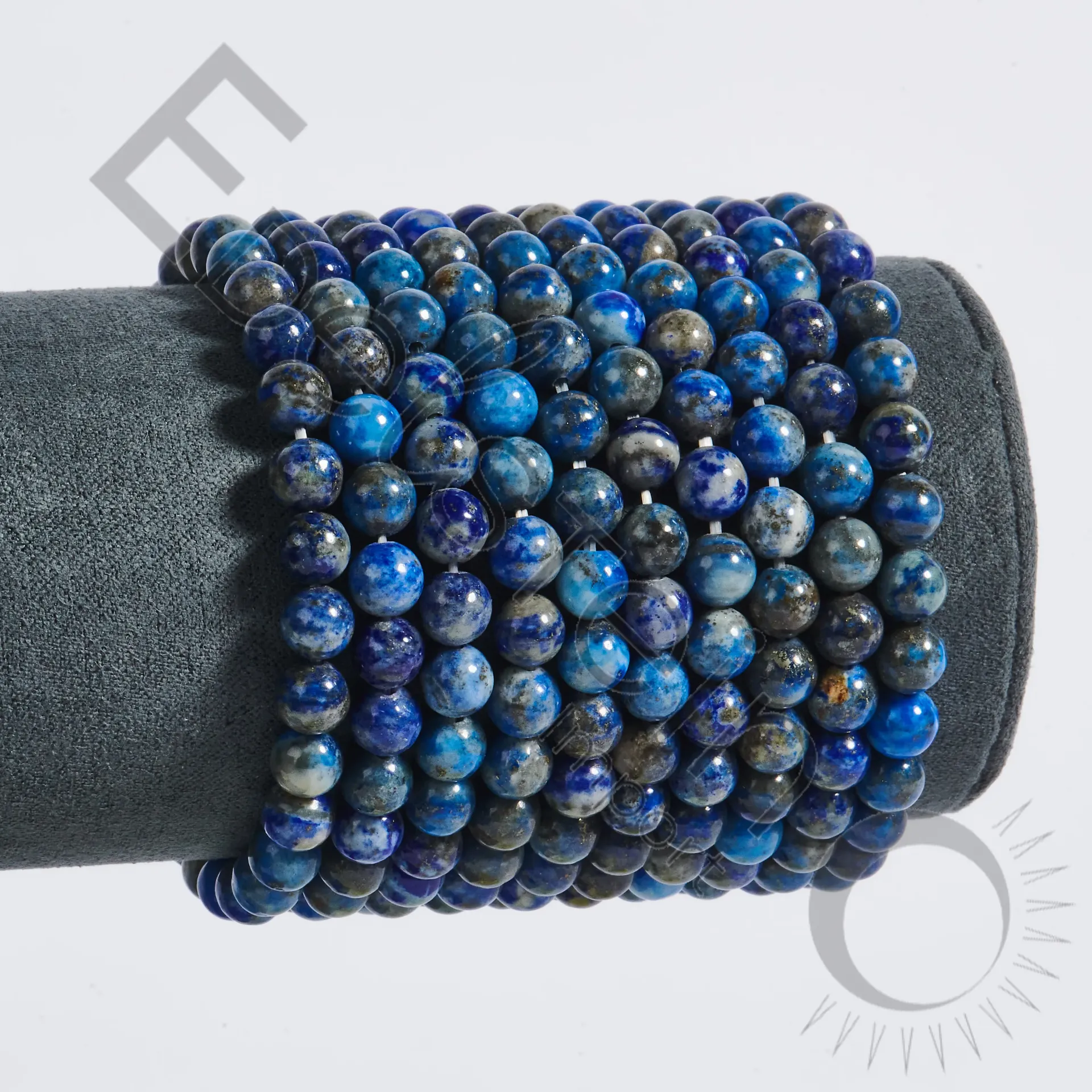 Bracelet Lapis Lazuli – Perles naturelles 6mm Taille M – Grossiste minéraux