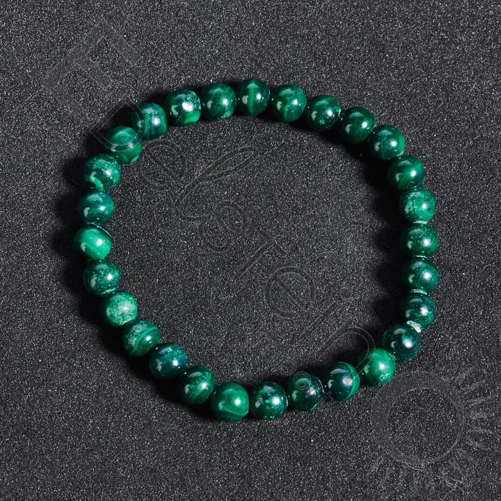 Bracelet Malachite – Perles naturelles 6mm Taille S – Grossiste minéraux