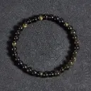 Bracelet Obsidienne dorée – Perles naturelles 6mm Taille L – Grossiste minéraux