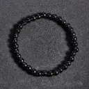 Bracelet Obsidienne noire – Perles naturelles 6mm Taille L – Grossiste minéraux