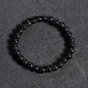 Bracelet Obsidienne noire – Perles naturelles 6mm Taille S – Grossiste minéraux