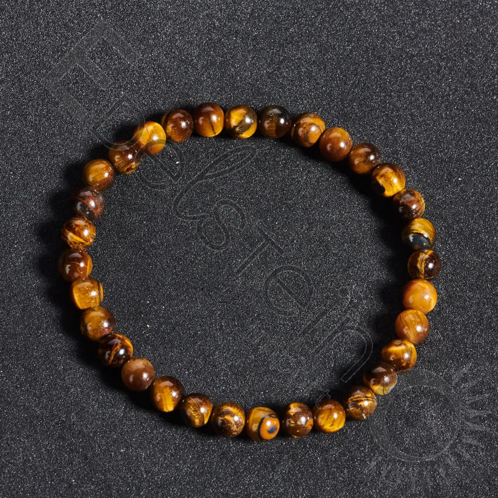 Bracelet Oeil de Tigre – Perles naturelles 6mm Taille L – Grossiste minéraux