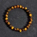 Bracelet Oeil de Tigre – Perles naturelles 6mm Taille M – Grossiste minéraux