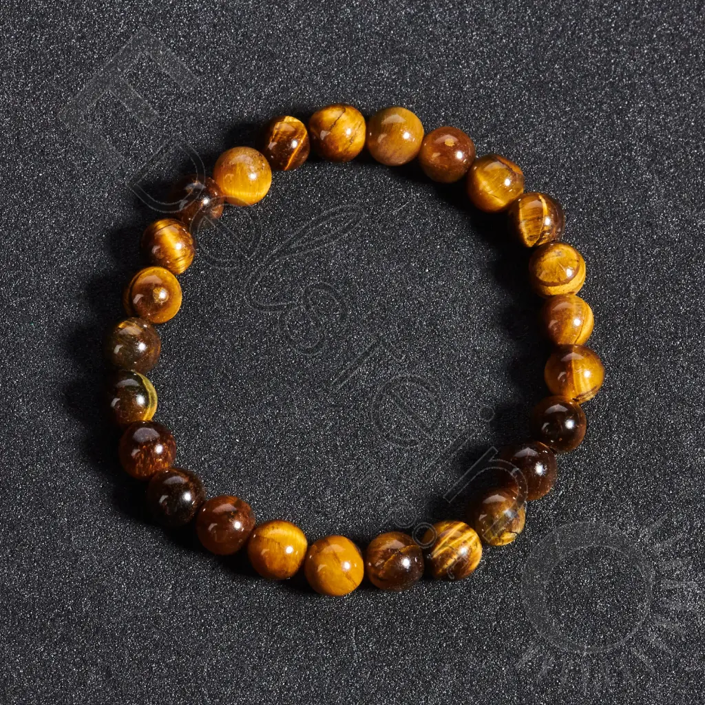Bracelet Oeil de Tigre – Perles naturelles 6mm Taille S – Grossiste minéraux