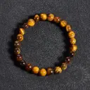 Bracelet Oeil de Tigre – Perles naturelles 6mm Taille S – Grossiste minéraux