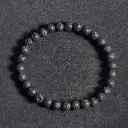 Bracelet Pierre de Lave – Perles naturelles 6mm Taille L – Grossiste minéraux