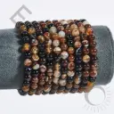 Bracelet Agate Oeil noire – Perles naturelles 6mm Taille M – Grossiste minéraux