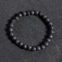 Bracelet Pierre de Lave – Perles naturelles 6mm Taille M – Grossiste minéraux