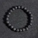 Bracelet Pierre de Lave – Perles naturelles 6mm Taille S – Grossiste minéraux