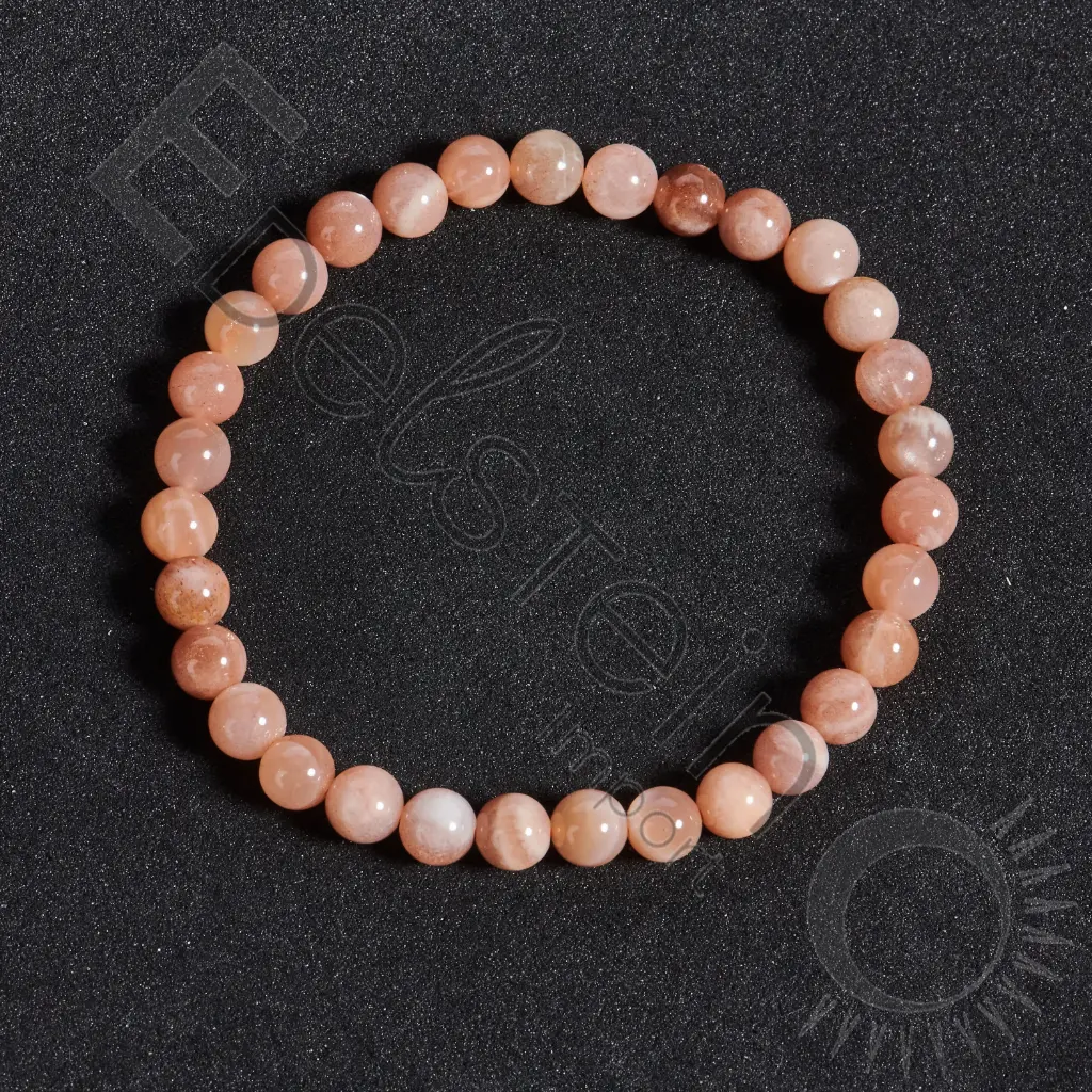 Bracelet Pierre de Lune – Perles naturelles 6mm Taille L – Grossiste minéraux