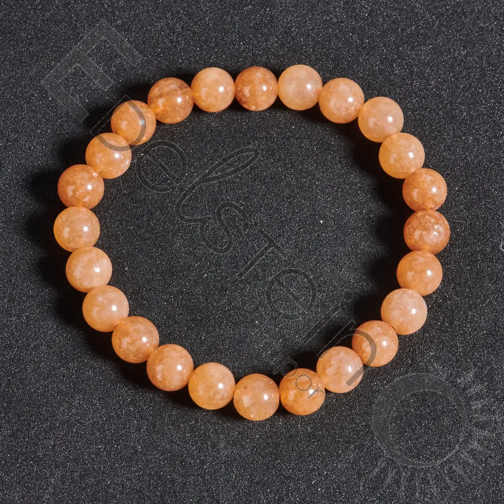 Bracelet Pierre de Soleil – Perles naturelles 6mm Taille L – Grossiste minéraux