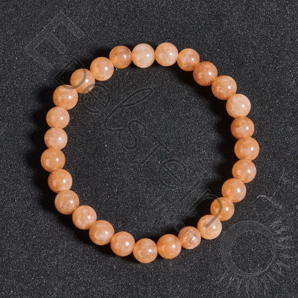 [BRC-PDSO06-TM] Bracelet Pierre de Soleil – Perles naturelles 6mm Taille M – Grossiste minéraux