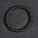 Bracelet Quartz fumé – Perles naturelles 6mm Taille M – Grossiste minéraux