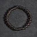 Bracelet Quartz fumé – Perles naturelles 6mm Taille S – Grossiste minéraux