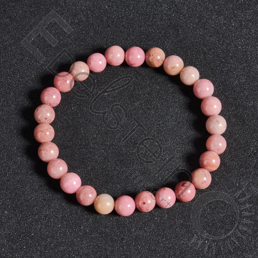 [BRC-RHODR06-TM] Bracelet Rhodonite rose - Perles naturelles 6mm Taille M – Grossiste minéraux