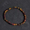 Bracelet Triple Protection - Oeil de Tigre Taureau Faucon - 4mm Taille M - Grossiste minéraux