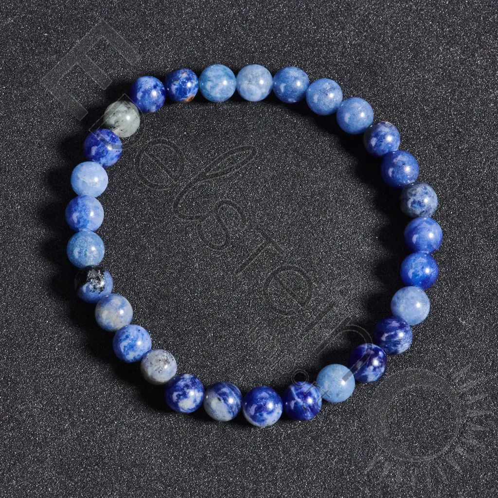 Bracelet Sodalite - Perles naturelles 6mm Taille L – Grossiste minéraux