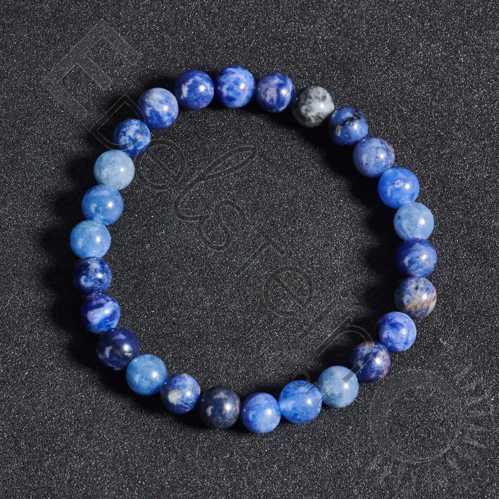 [BRC-SODA06-TS] Bracelet Sodalite - Perles naturelles 6mm Taille S – Grossiste minéraux
