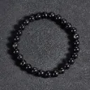 Bracelet Tourmaline noire - Perles naturelles 6mm Taille M – Grossiste minéraux