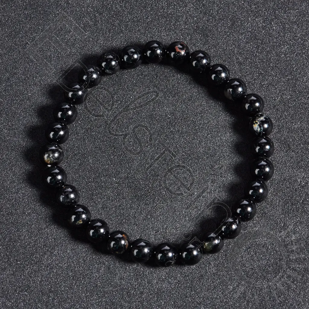 Bracelet Tourmaline noire - Perles naturelles 6mm Taille S – Grossiste minéraux