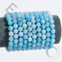 Bracelet Aigue-Marine – Perles naturelles 8mm Taille M – Grossiste minéraux