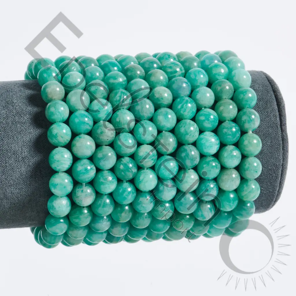 Bracelet Amazonite – Perles naturelles 8mm Taille S – Grossiste minéraux