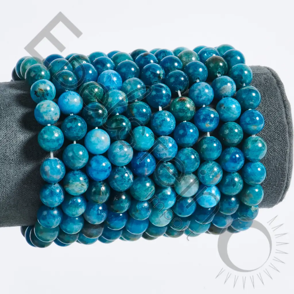 Bracelet Apatite - Perles naturelles 8mm Taille S – Grossiste minéraux