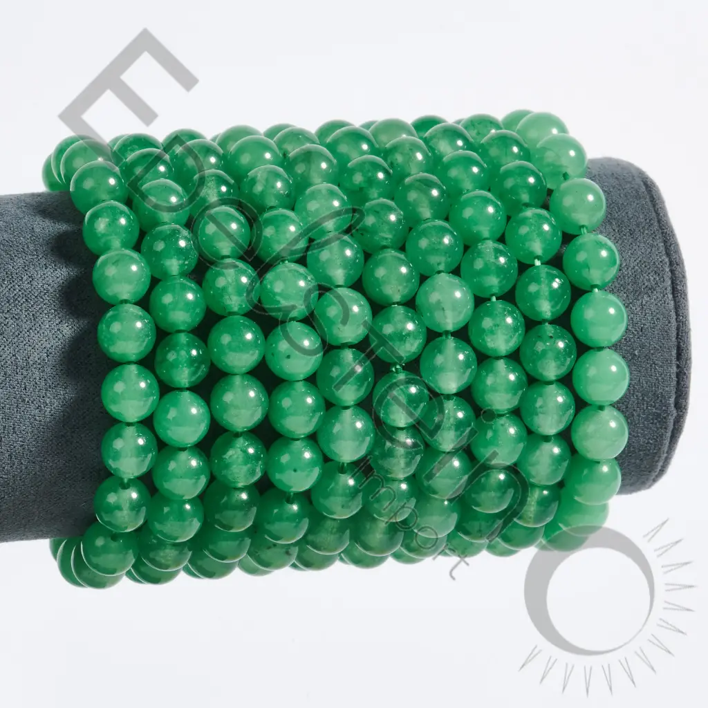 Bracelet Aventurine verte – Perles naturelles 8mm Taille L – Grossiste minéraux