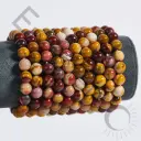 Bracelet Jaspe Mokaïte – Perles naturelles 8mm Taille S – Grossiste minéraux