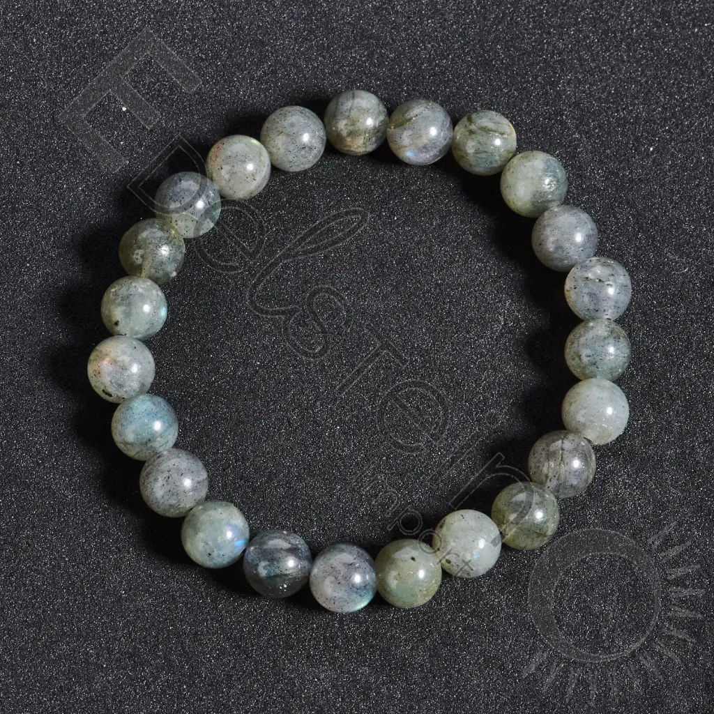 [BRC-LAB08-TL] Bracelet Labradorite – Perles naturelles 8mm Taille L – Grossiste minéraux