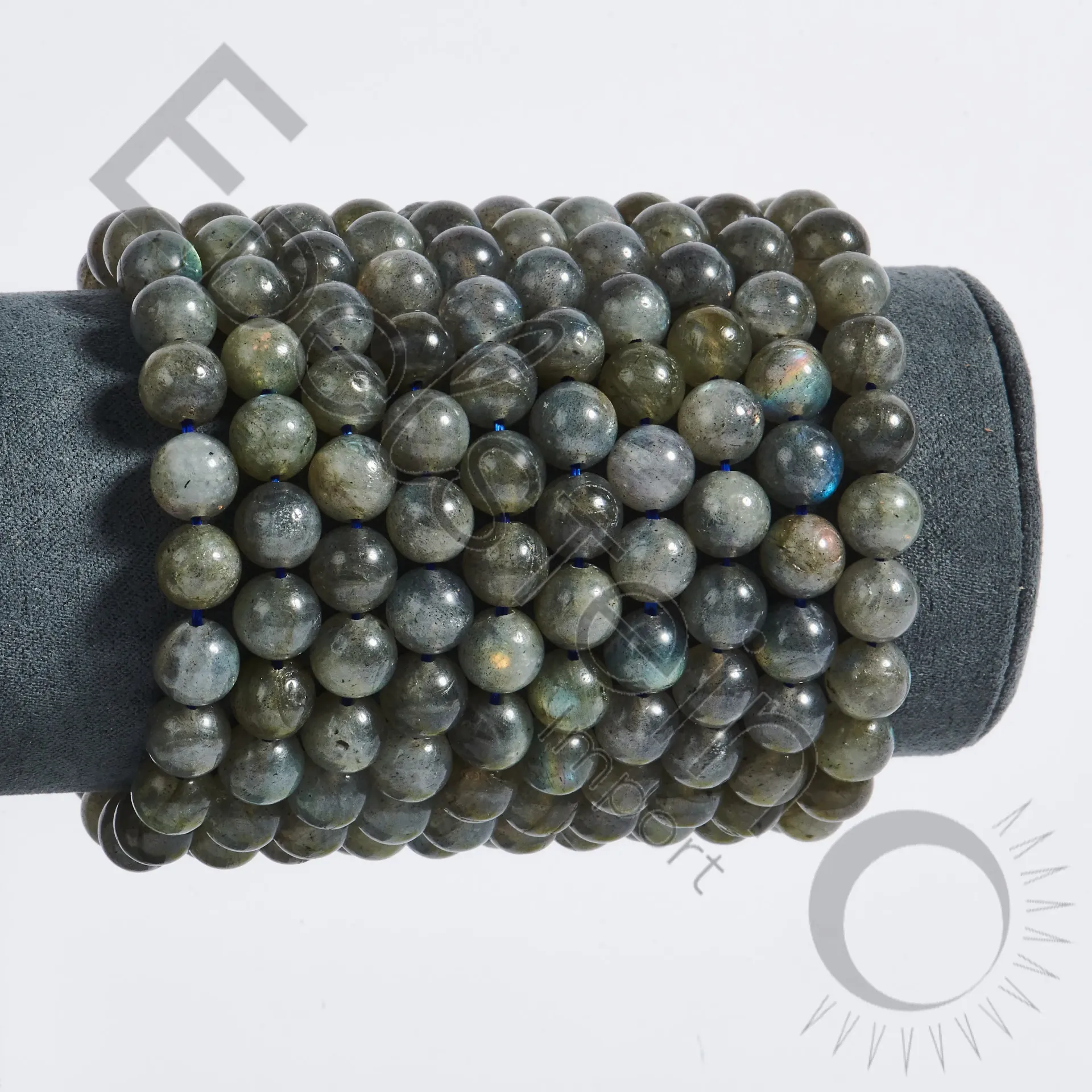 [BRC-LAB08-TS] Bracelet Labradorite – Perles naturelles 8mm Taille S – Grossiste minéraux
