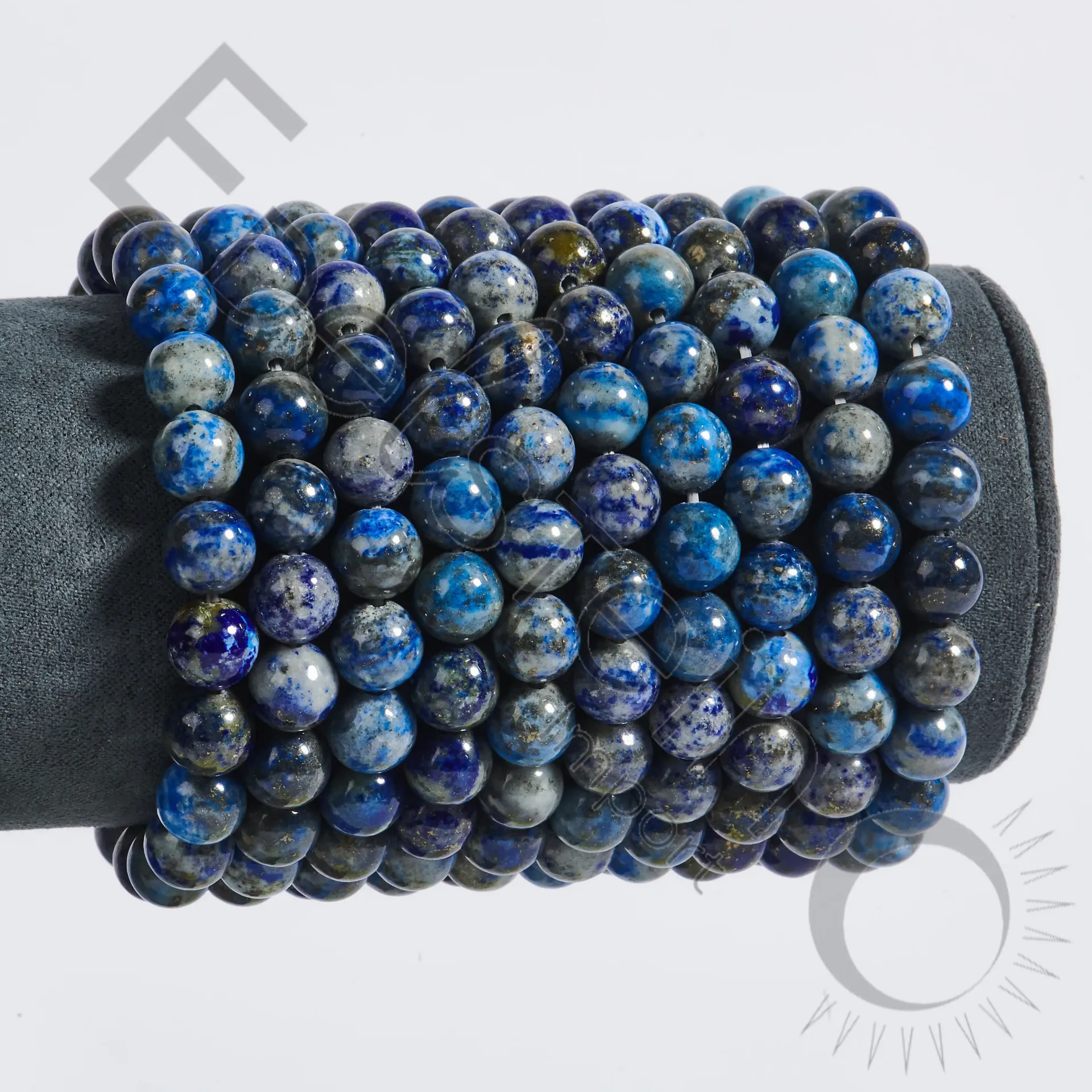 [BRC-LAPL08-TL] Bracelet Lapis Lazuli – Perles naturelles 8mm Taille L – Grossiste minéraux