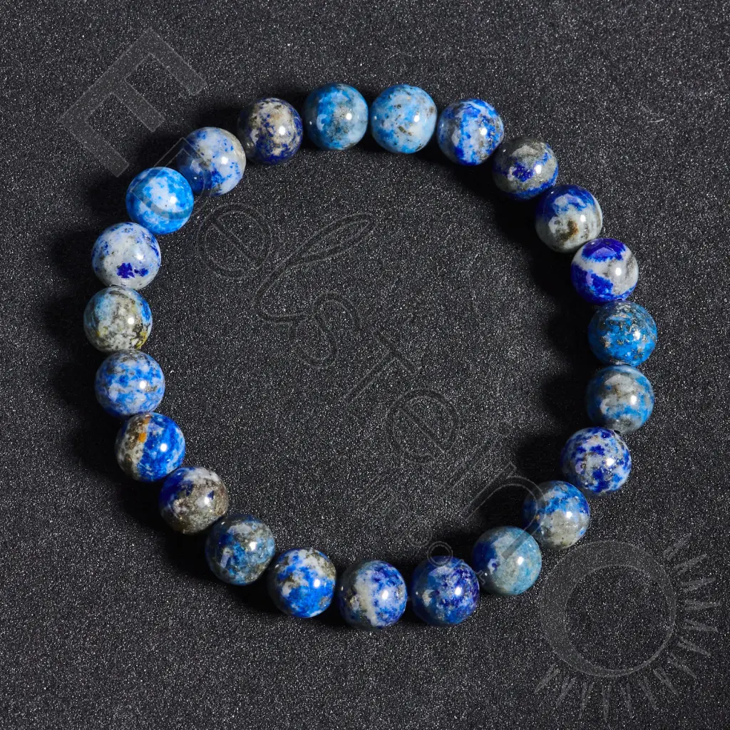 Bracelet Lapis Lazuli – Perles naturelles 8mm Taille L – Grossiste minéraux