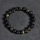 Bracelet Obsidienne dorée – Perles naturelles 8mm Taille M – Grossiste minéraux