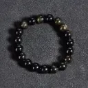 Bracelet Obsidienne dorée – Perles naturelles 8mm Taille S – Grossiste minéraux
