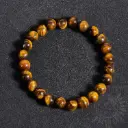 Bracelet Oeil de Tigre – Perles naturelles 8mm Taille L – Grossiste minéraux