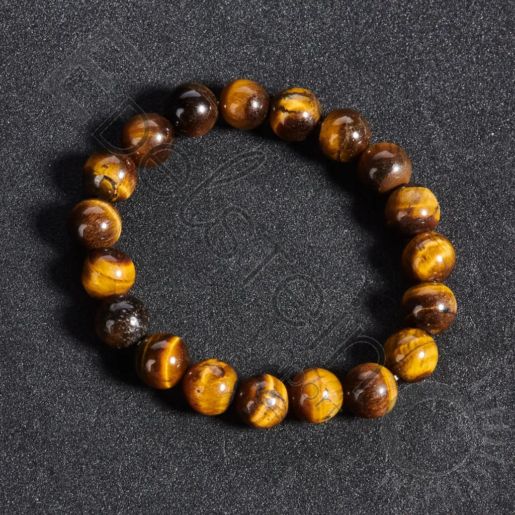Bracelet Oeil de Tigre – Perles naturelles 8mm Taille S – Grossiste minéraux